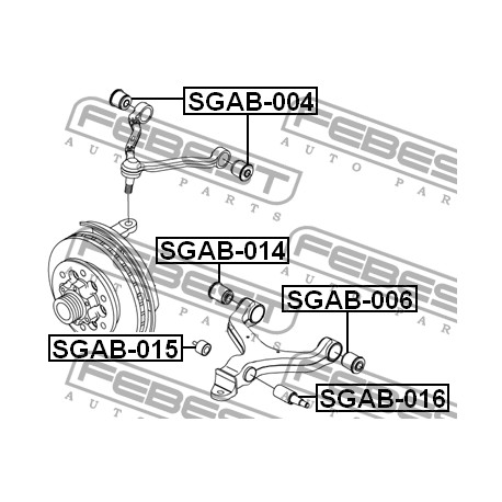 Тампон носач 4451809000 SGAB015 Ssang Yong преден долен