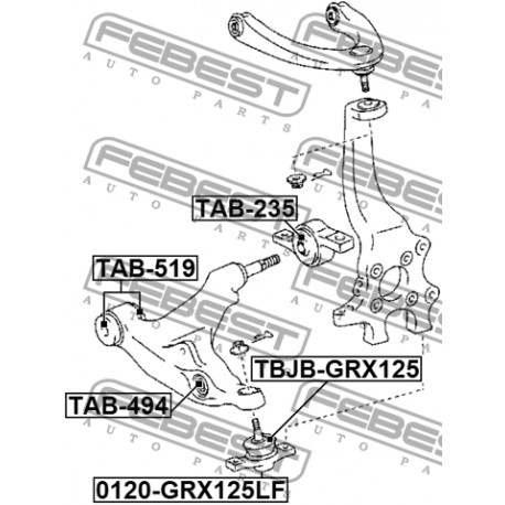 Втулка носач 4862030300 TAB494 Lexus Is Gs