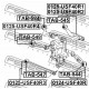 Втулка 48705-50030 TAB545 Lexus Dodge заден напречен носач