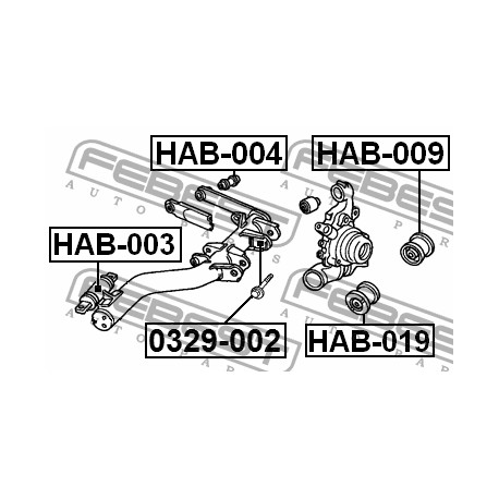 Тампон 52371-S9A-A02 HAB003 Honda заден носач
