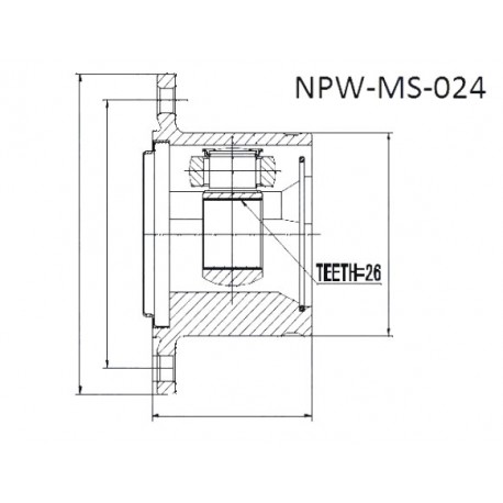 Вътрешно каре MB886682 MS024 Mitsubishi предно дясно