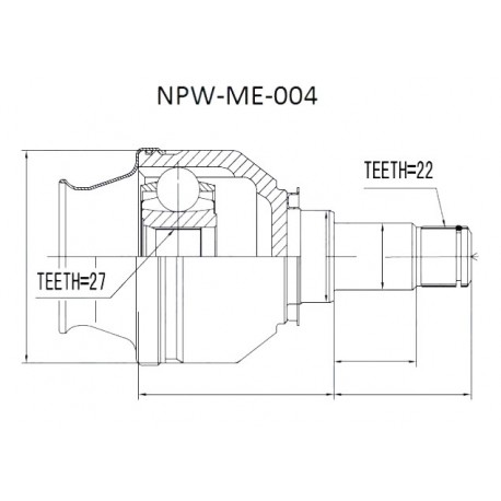 Вътрешно каре 1693601272 ME004 Mercedes предно ляво