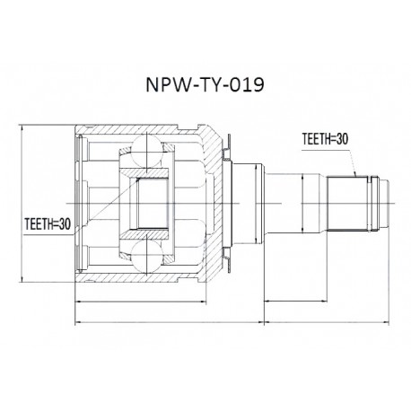 Вътрешно каре 4340360020 TY019 Toyota Lexus
