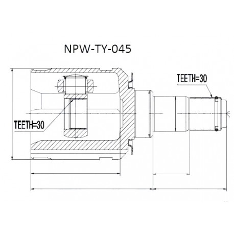 Каре 43403-60040 TY045 Toyota предно дясно вътрешно