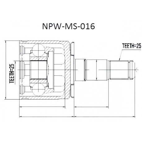 Вътрешно каре MB160655 MS016 Mitsubishi предно ляво