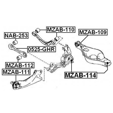 Напречна щанга GS1D-28-500A 0525GHR Mazda 6 задна долна