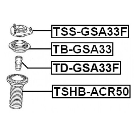 Лагер преден макферсон 4861942010 TBGSA33 Toyota