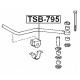 Тампон 4881526040 TSB795 Toyota задна стабилизираща щанга
