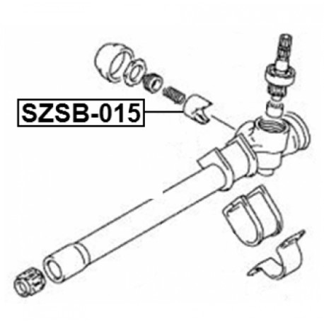 Втулка кормилна рейка 4853460J00 SZSB015 Suzuki