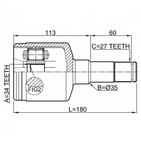Вътрешно каре 93743415 1011CAPTLH Chevrolet Daewoo Opel ляво