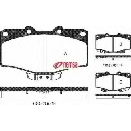 Предни накладки 0446535040 031504 Toyota Vw