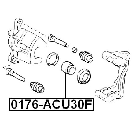 Бутало 4773128080 0176ACU30F Lexus Toyota спирачен апарат