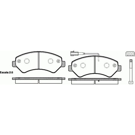 Предни накладки 77364015 Citroen Fiat Peugeot
