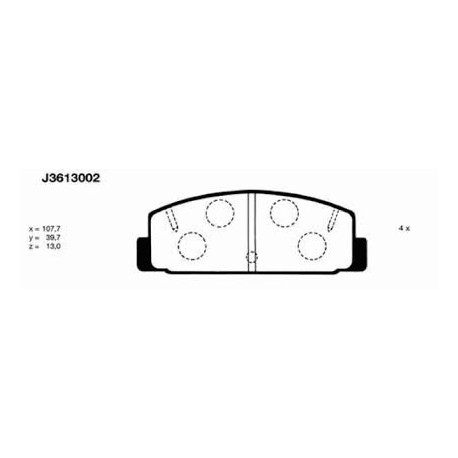 Задни накладки GJYA-26-48Z J3613002 Mazda