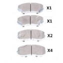 Накладки MK528944 5005511 Mitsubishi Canter предни