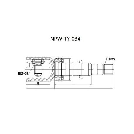 Каре 43030-05200 TY034 Toyota предно дясно вътрешно