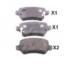 Накладки 583021PA30 510KK12 Chevrolet Chrysler Kia Opel задни