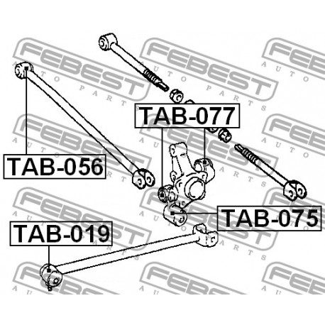 Втулка 4878005020 TAB019 Toyota Avensis задна надлъжна щанга