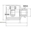 Каре GD75-25-50XC MZ030 Mazda 6 предно дясно вътрешно