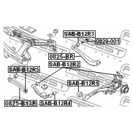 Задна напречна щанга 20250AG080 0825B13R Subaru