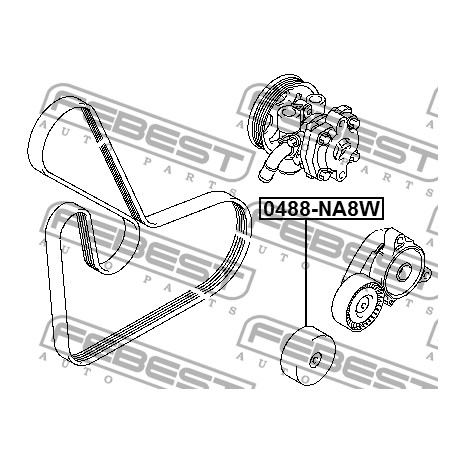 Ролка пистов ремък 1341A008 0488NA8W Mitsubishi