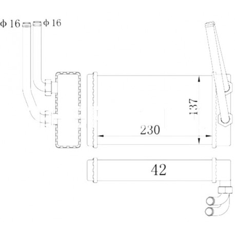 Радиатор парно 88VW18539AB D6G009 Ford Transit