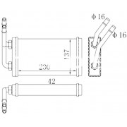Радиатор парно 1092721 D6G010 Ford Transit 1994-2000