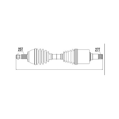 Лява полуоска 1693701572 NPWME018 Mercedes A B ATM