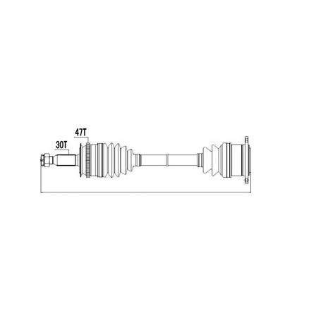 Дясна полуоска 3815A308 NPWMS001 Mitsubishi L200 KB4T