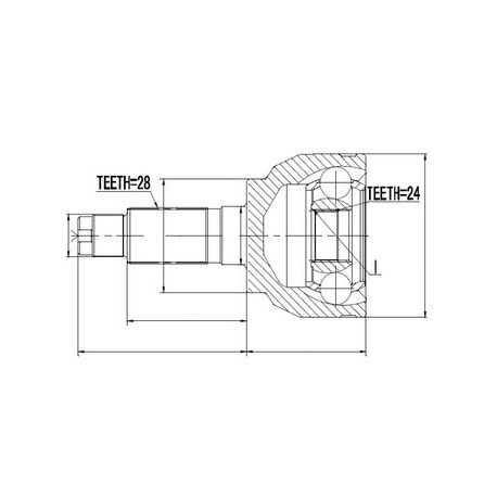 Каре GG30-25-600A MZ046 Mazda предно външно