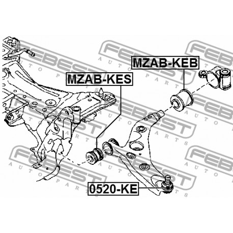 Тампон носач KD3534300H MZABKEB Mazda заден