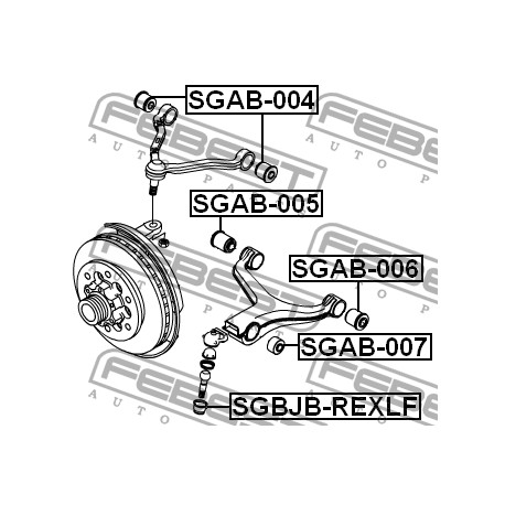 Втулка носач 4441209000 SGAB004 Ssang Yong преден горен