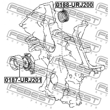 Ролка 166200S010 0187URJ201 Toyota Lexus обтегач