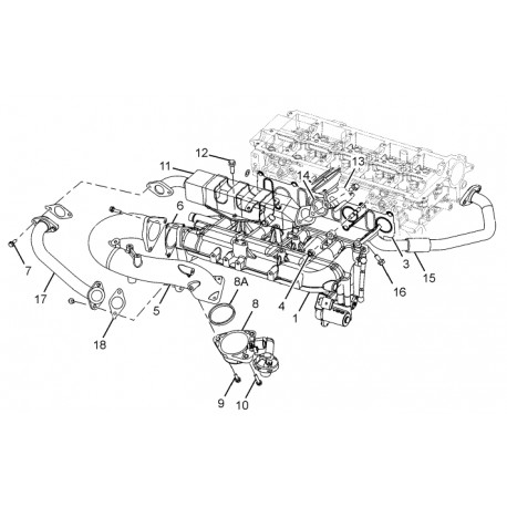 Гарнитура всмукателен колектор 278914105305 Tata Safari Telcoline Xenon Dicor