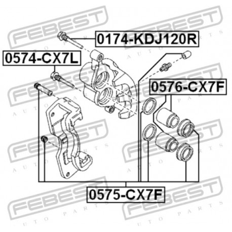 Водач преден спирачен апарат S49K33694 0574CX7L Mazda Mitsubishi