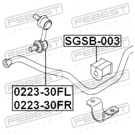 Тампон задна стабилизираща щанга 4571209000 SGSB003 Ssang Yong Rexton II Kyron