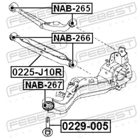 Реглажен болт 55226JG00B 0229005 Nissan
