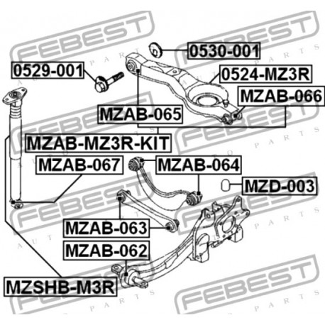 Реглажен болт BP4K2866ZB 0529001 Mazda