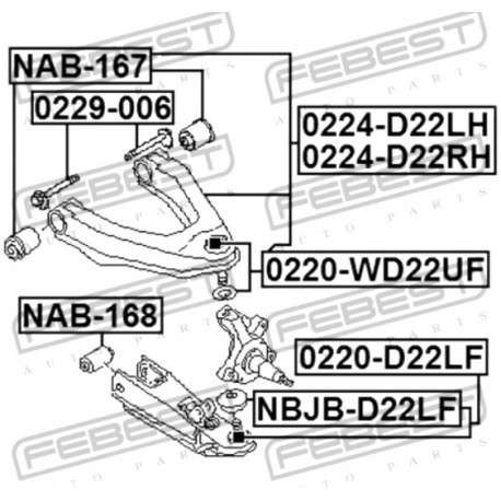 Регулиращ болт преден носач 545802S40A 0229006 Nissan