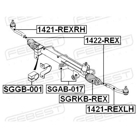 Комплект втулки кормилна рейка 4650009005 SGAB017 Ssang Yong