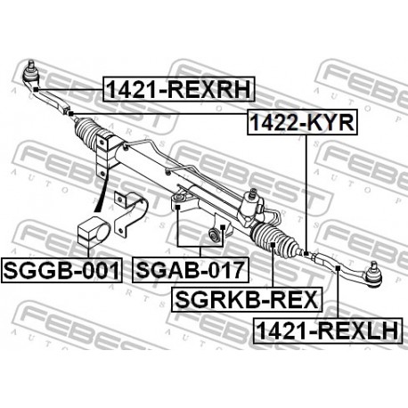 Вътрешен кормилен накрайник 4650009017 1422KYR Ssang Yong