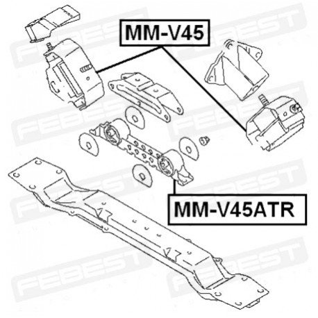 Тампон двигател MR210032 MMV45 Mitsubishi Pajero II