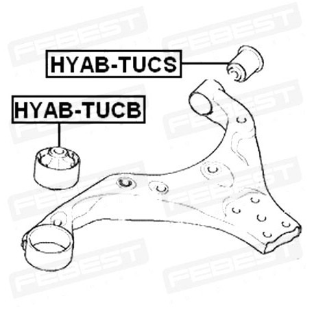 Втулка преден носач 545511D000 HYABTUCS Kia Hyundai
