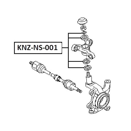 Лагери шенкел 40030AV000 KNZNS001 Nissan Primera P12