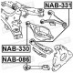 Втулка заден долен носач 551A01BA0A NAB331 Infiniti 