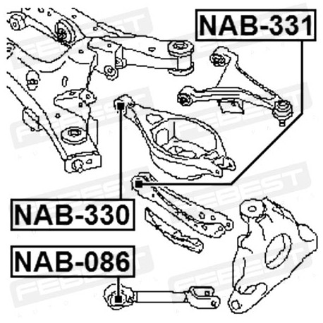 Втулка заден долен носач 551A01BA0A NAB331 Infiniti 
