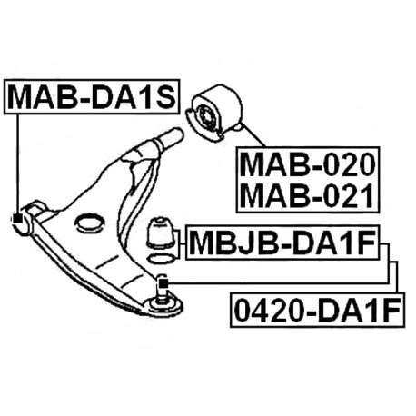 Преден тампон MR911569 MABDA1S Mitsubishi