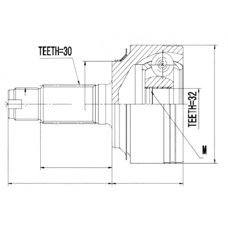 Предно външно каре 44014SWET00 NPZHD058 Honda
