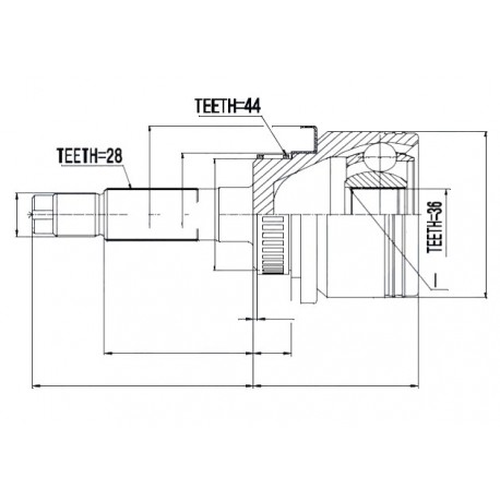 Външно каре PP042550X NPZMZ040 Mazda Ford