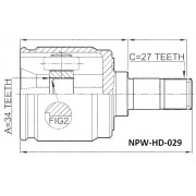 Предно ляво вътрешно каре 44310SEAE00 NPWHD029 Honda
